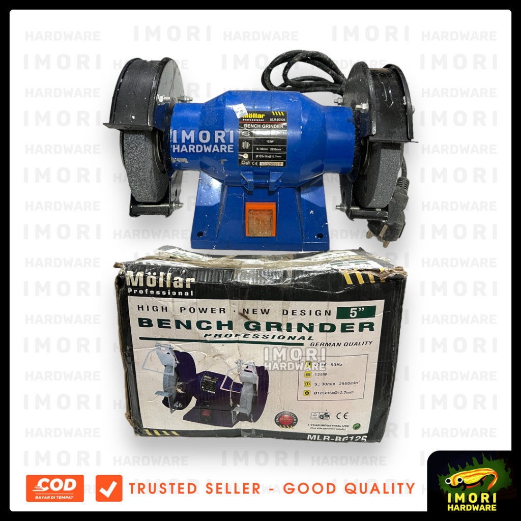 MOLLAR Mesin Gerinda Duduk MLR-BG125 Bench Grinder