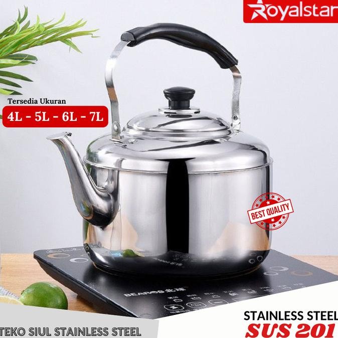 Promo Teko Stainless Steel Ceret Air Panas Ceret Bunyi Siul - Royalstar