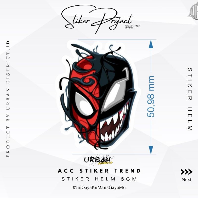 

*PromoTerjangkau* Stiker Helm Laptop Dekorasi Kekinian Size S 5 Cm By Urban District Id Sk 19 Garskin Wrap Stiker Premium / X Casing Case COD