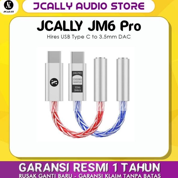 NEW JCALLY JM6 Pro Hires CX31993+MAX97220 DAC Type C to 3.5mm Adapter Converter