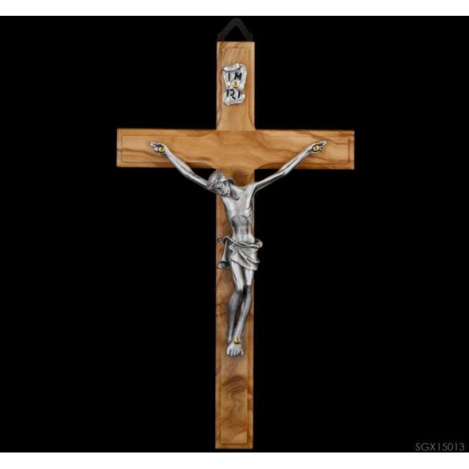 =====] Salib Gantung Kayu Olive Rohani Katolik