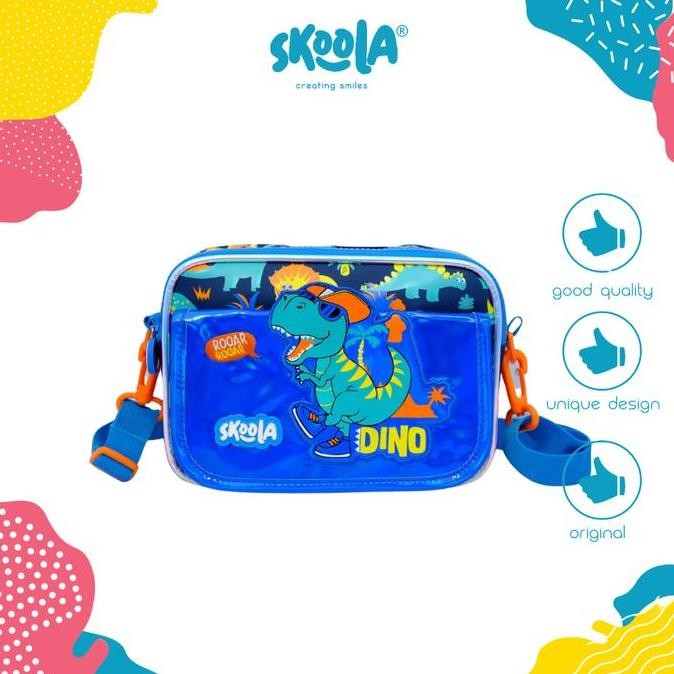 Promo Skoola Tas Anak Paud Remaja Laki - Laki Selempang Dinosaurus - Mili Fashion