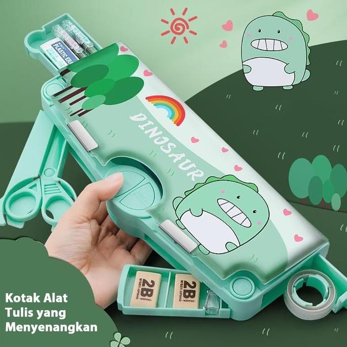 

Diskon!! Kotak Pensil Dengan Tombol Banyak Berfungsi Untuk Berbagai Macam / Stationary Storage With Multifunctional Button Alat Kids Multifungsi Pencil Penghapus Peralatan Rautan Stationery Japanese Stationery
