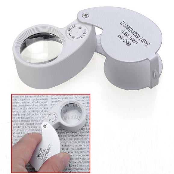 

Murah!! Loupe Magnifier 40X Led Light Zoom Mikroskop Microscope Kaca Pembesar