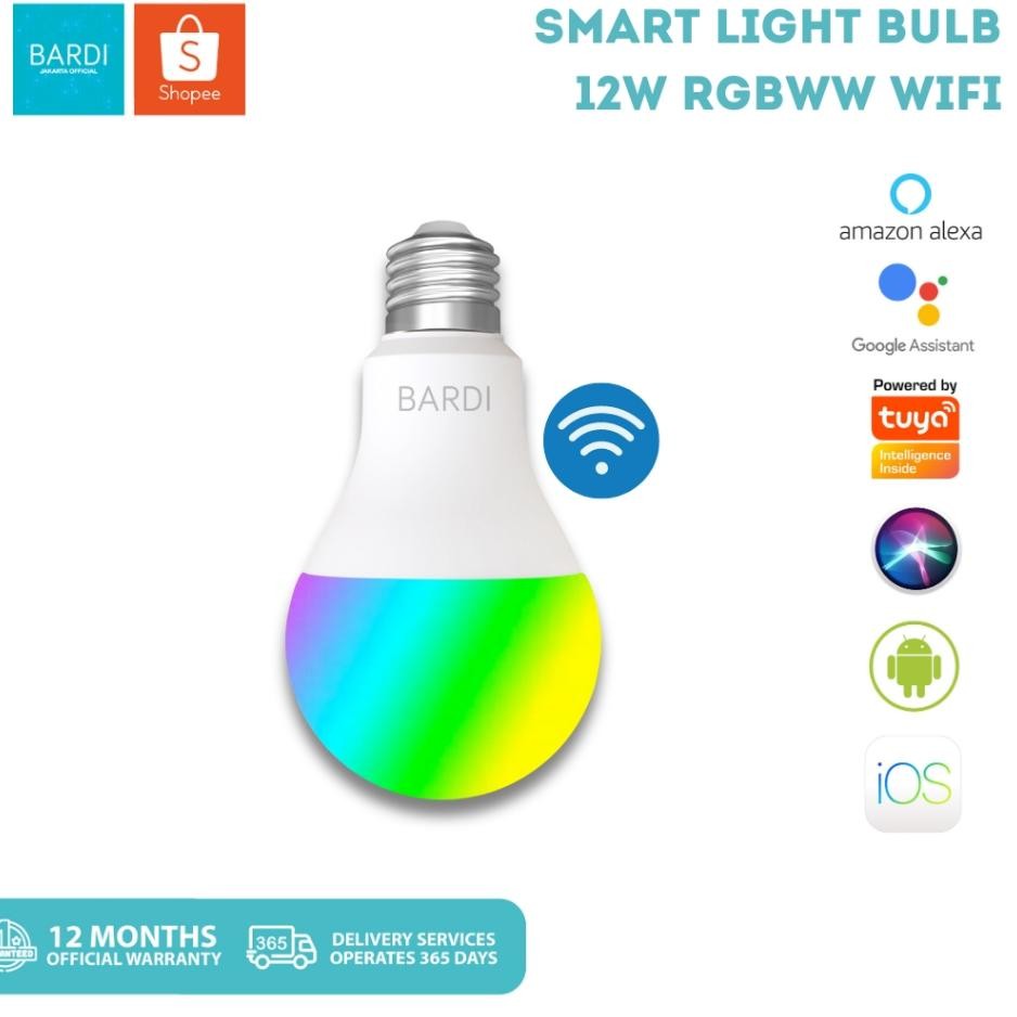 Bardi Mart Lamp 12W Lht Bulb Led Rgb Ww Wifi Wirele Iot Home Automation Lampu Bardi 12 Watt Bohlam L