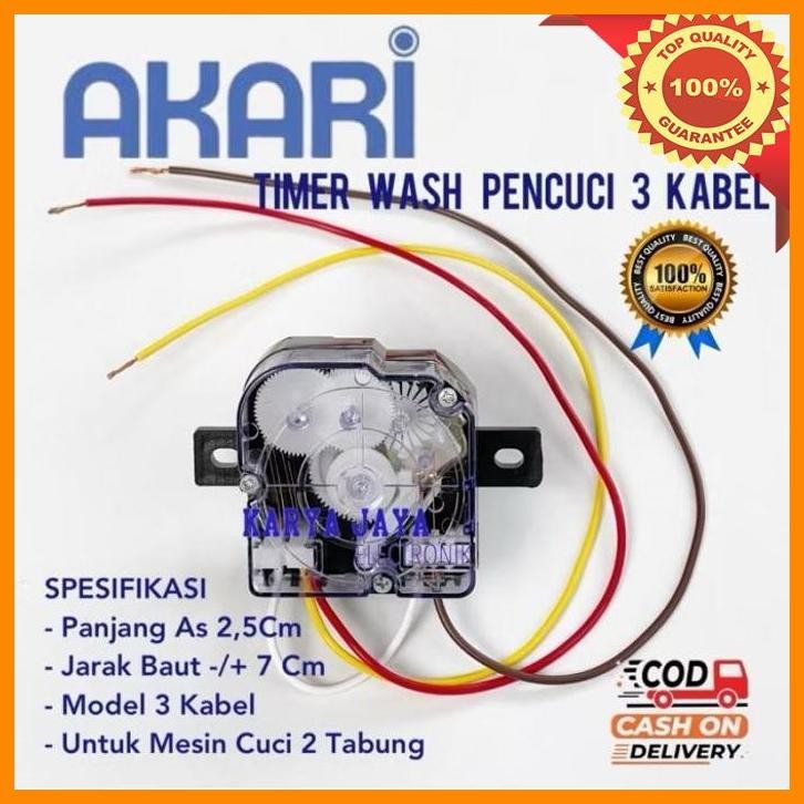 [KJE] TIMER WASH MESIN CUCI AKARI 2 TABUNG 3 KABEL / TIMER MESIN CUCI AKARI
