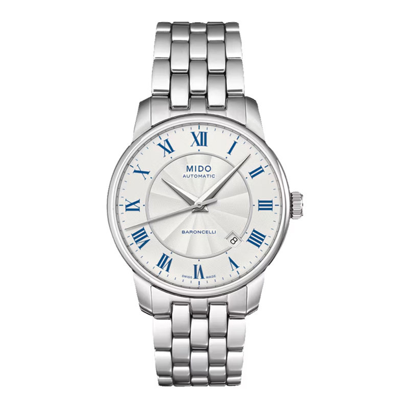 Jam Tangan Wanita MIDO Baroncelli M8600.4.21.1 Lady Automatic Silver Dial Stainless Steel Strap