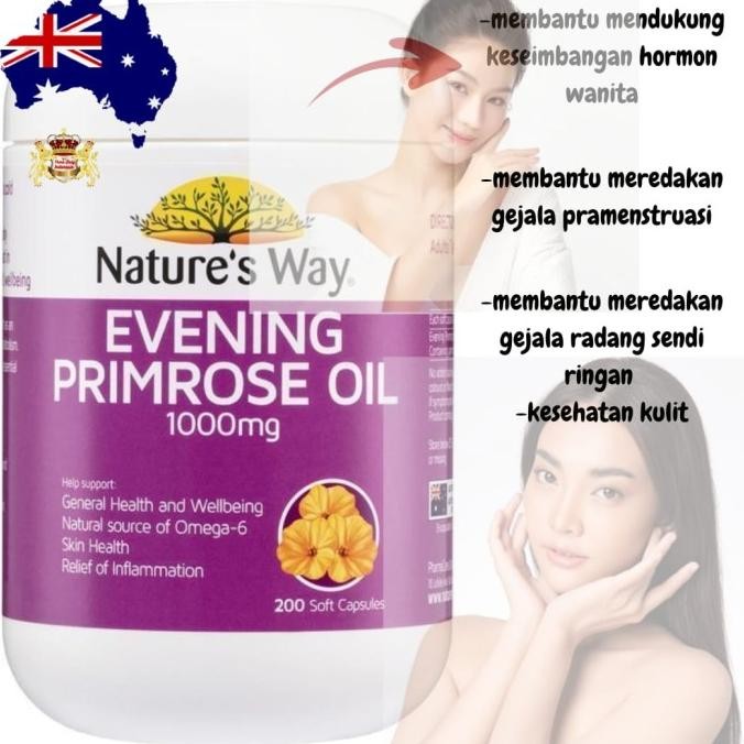 TERBARU - nature's way evening primrose oil 200 soft capsules EPO