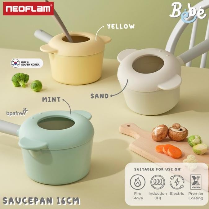 Neoflam Bebe Sauce Pan / Panci Mpasi