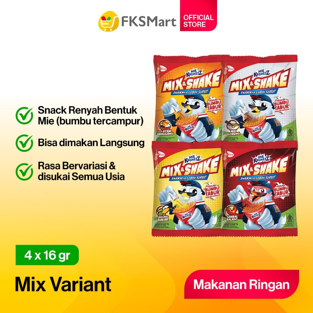 

Mie Kremezz Mix Variant Paket Isi 4