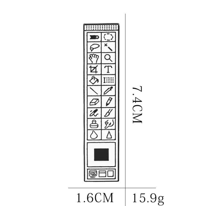 Bros Enamel Bentuk Cursor Putih Keyboard Komputer