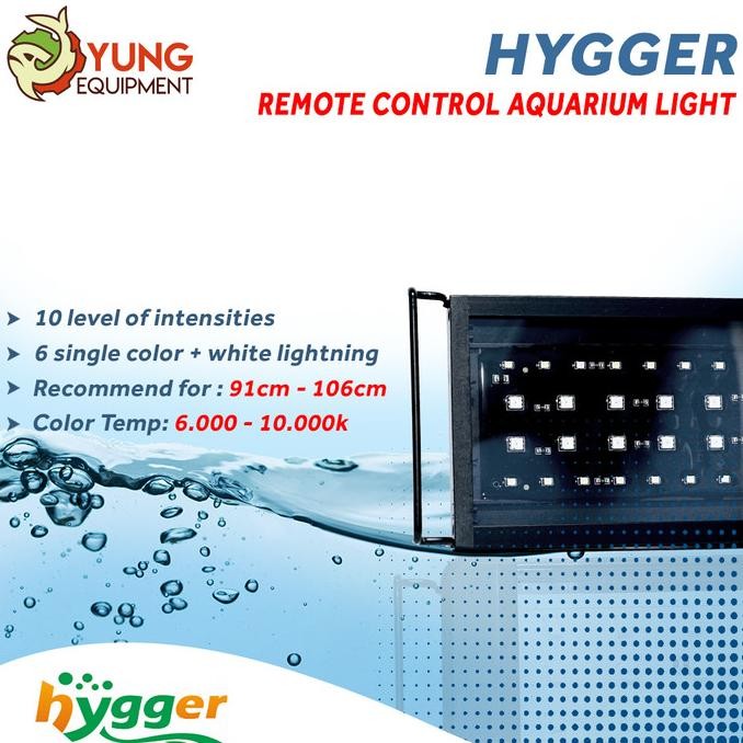 Grosir Hygger Remote Control Wireless Led Aquarium Light / Lampu Aquarium Led