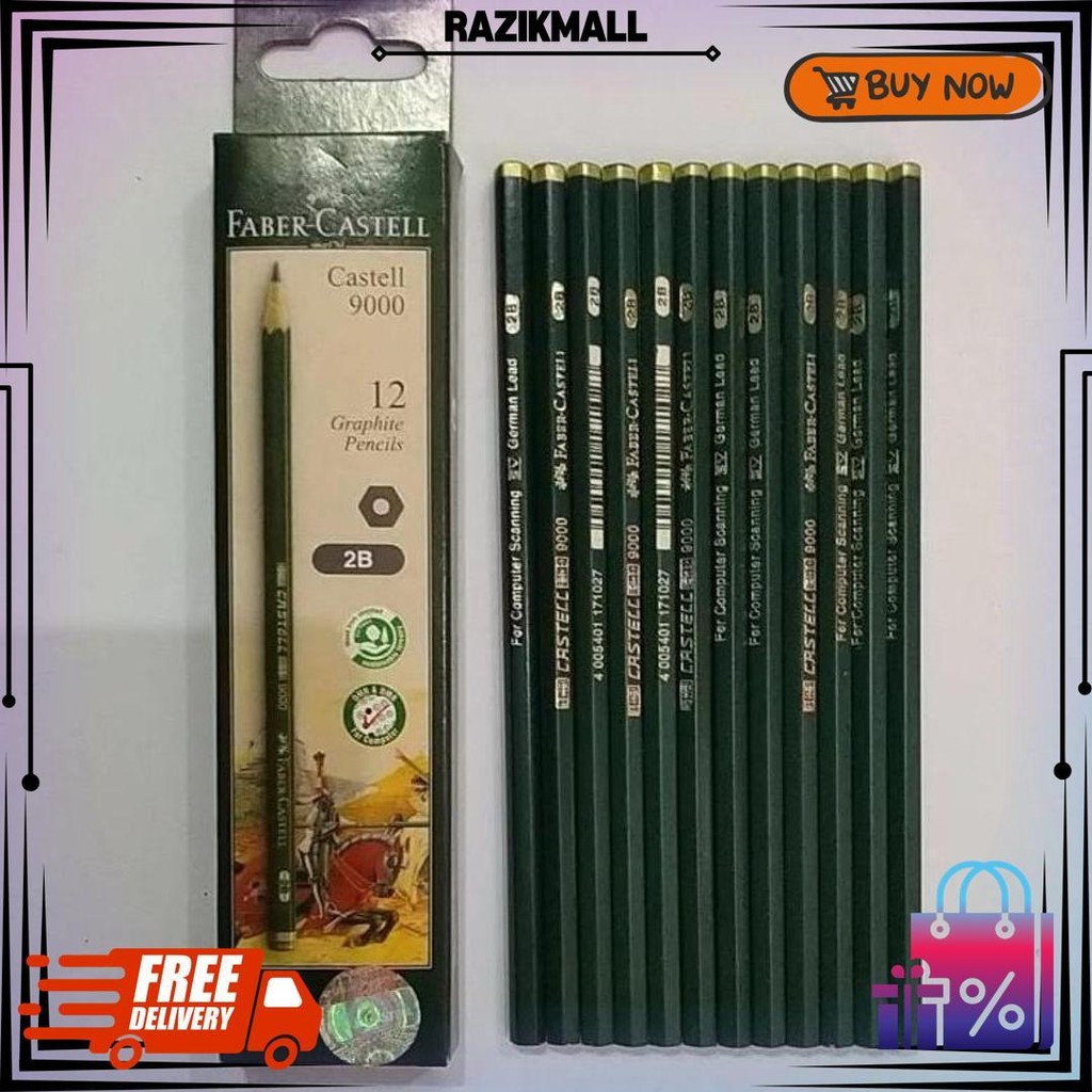 Pensil 2B Faber Castell ( 1 Pack Isi 12 Pensil ) D Promo 4.4