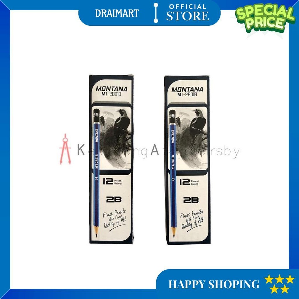 

Pencil / Pensil 2B (12Pcs) M2000 / Montana Biru D Gratis Ongkir