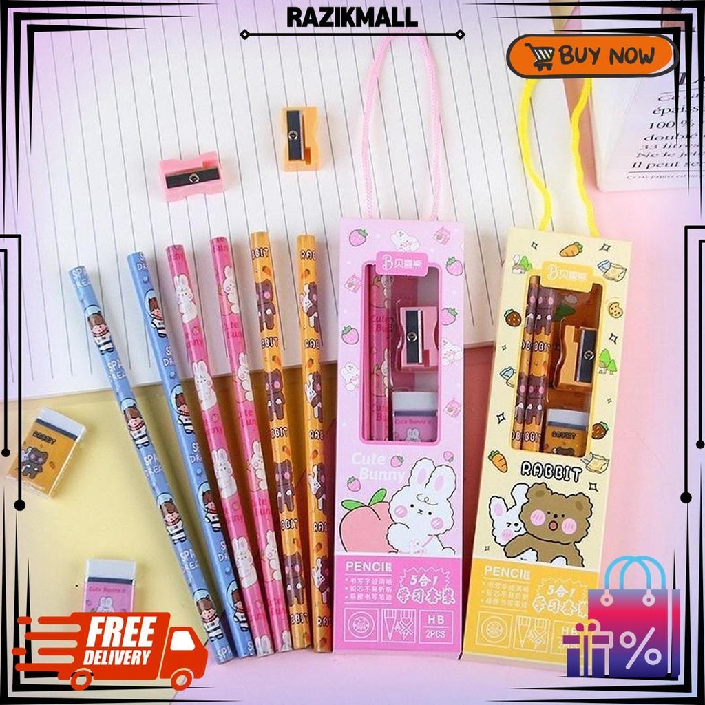 

Hc Stationery Set 5 In 1 Alat Tulis Anak Sekolah Penghapus Penggaris Pensil Serutan Karakter Lucu Set Alat Tulis Anak Motif Kartun D Terlaris
