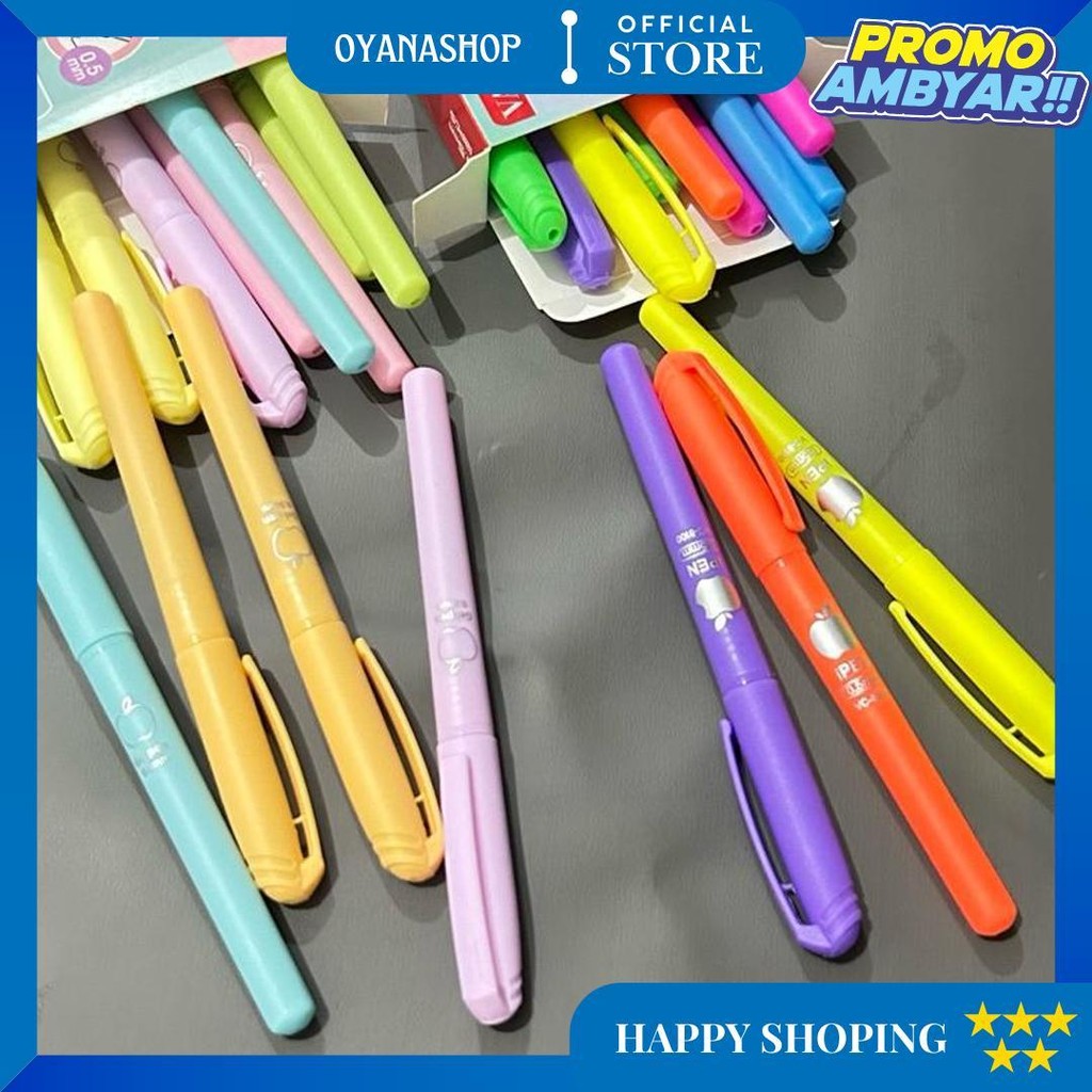 

1 Lusin 12 Pcs Gel Pen Pulpen Ipen X 0.5Mm D Sale