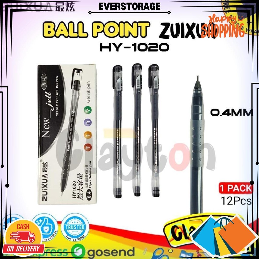 

Ballpoint Pulpen Gel Pen New Gel 0.4 Zuixua-Hitam 12Pcs Pulpen 1 Pack Ballpoin Gel Bolpoin Bulpen D Gratis Ongkir