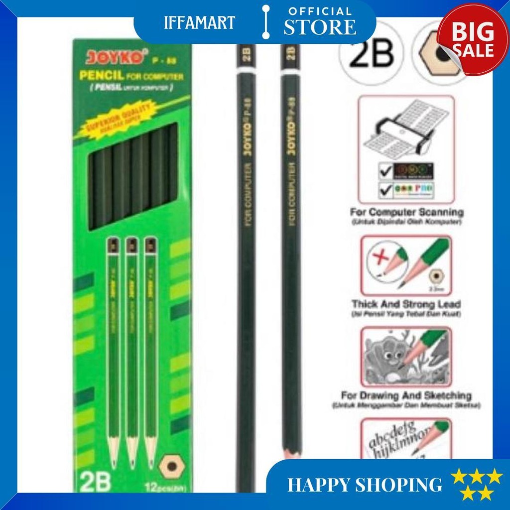 

Paket Joyko Pensil 2B P-88/Paket Alat Tulis Joyko Murah D Promo 4.4