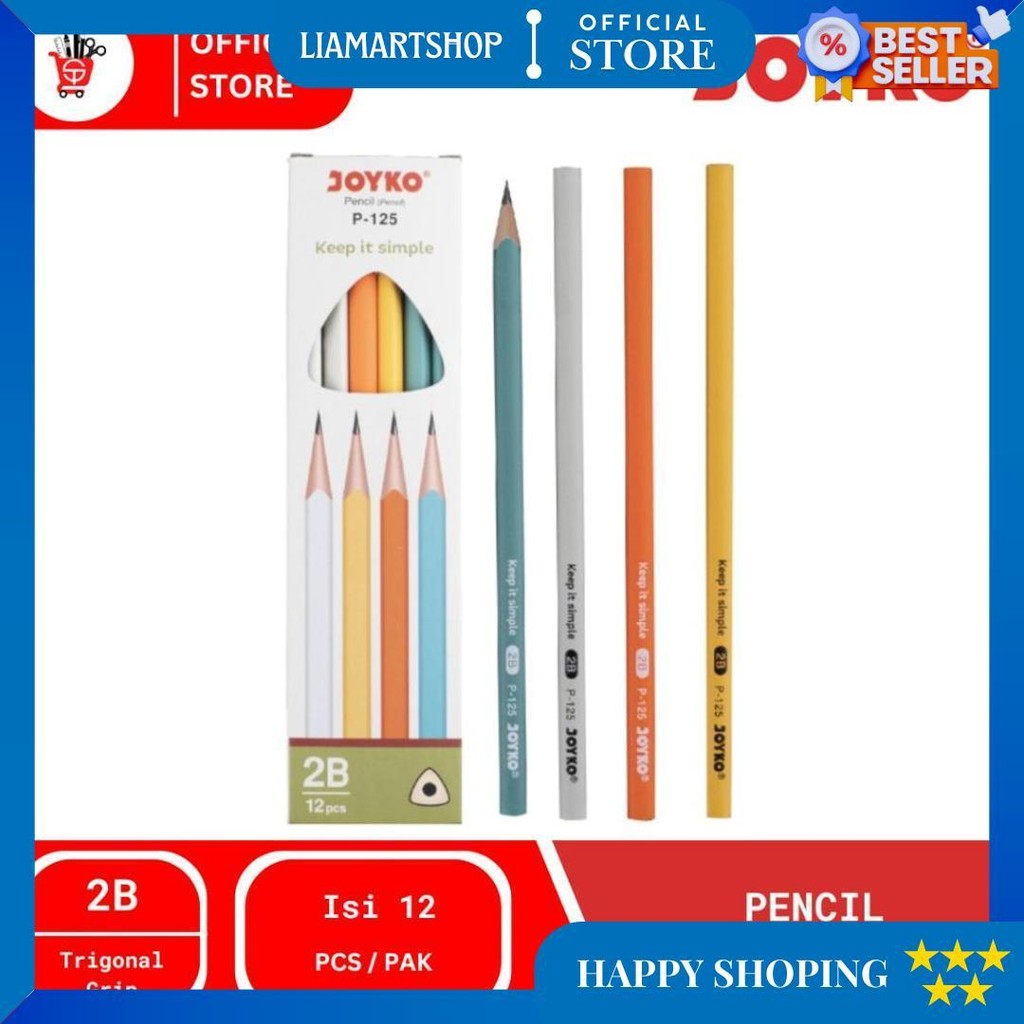

Pencil | Pensil Joyko P-125 2B (12Pcs) D Gratis Ongkir