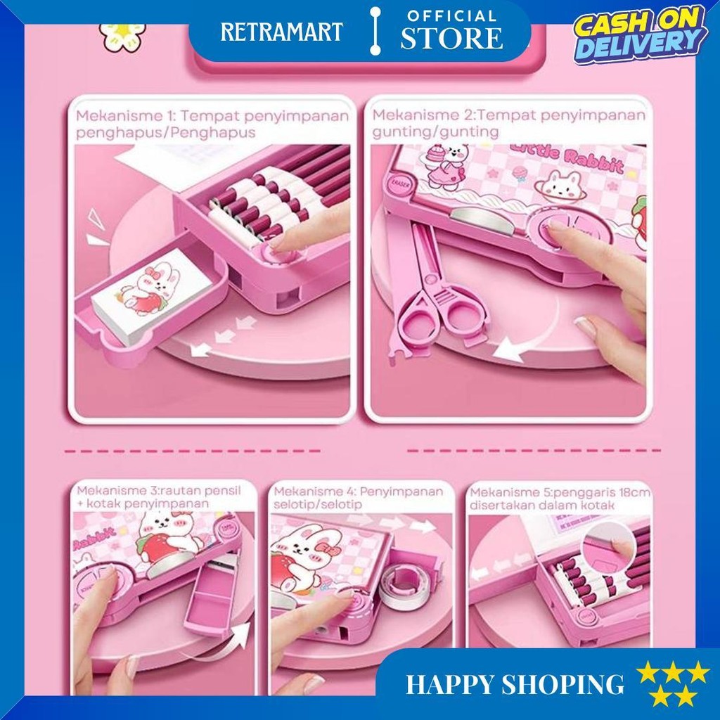 

[Ready] Aimilo Kotak Pensil Anak Perempuan Tempat Pensil Anak Perempuan Kotak Pensil Multifungsi Kado Anak Sd D Sale