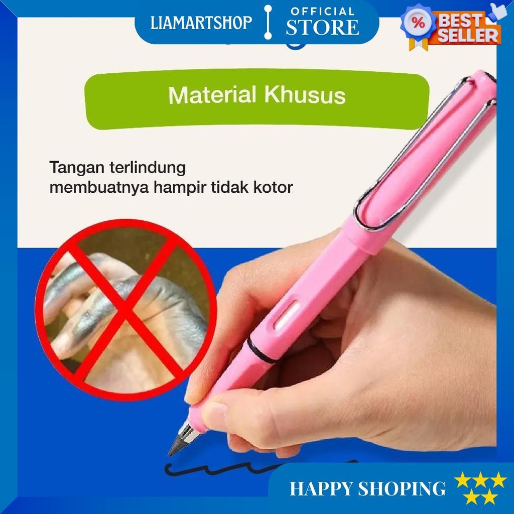 

Bu Guru Ria - Pensil Abadi Eternal + Penghapus / Pensil Tanpa Batas / Pensil Eternal Plus Eraser / Pensil Tidak Bisa Habis D Promo Puncak