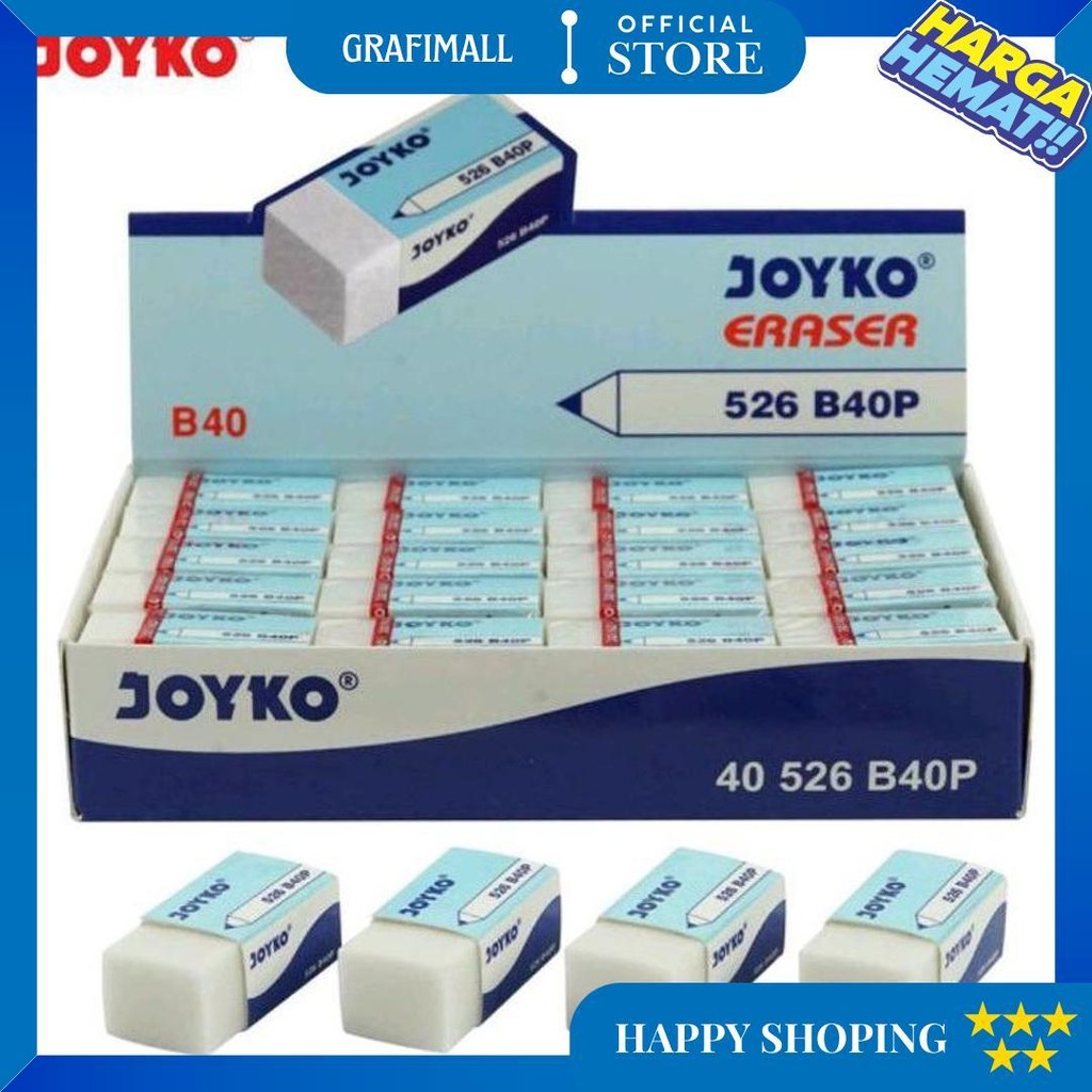 

Eraser Penghapus Pensil Joyko Putih (Isi 20 Pcs) D Termurah