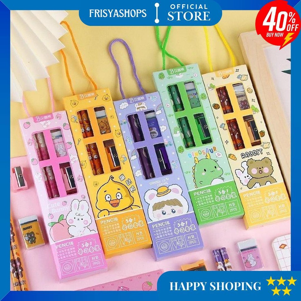 

Dp Stationery Karakter Tulis Set 5In1 Alat Tulis Anak Sekolah Penghapus Penggaris Pensil Serutan Karakter Lucu Set Alat Tulis Anak Motif Kartun D Promo 4.4