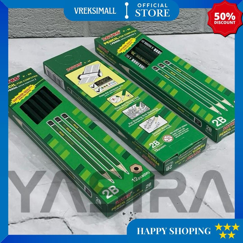 

Satu Lusin 12 Pcs Pensil Raut 2B P-88 Joyko D Gratis Ongkir