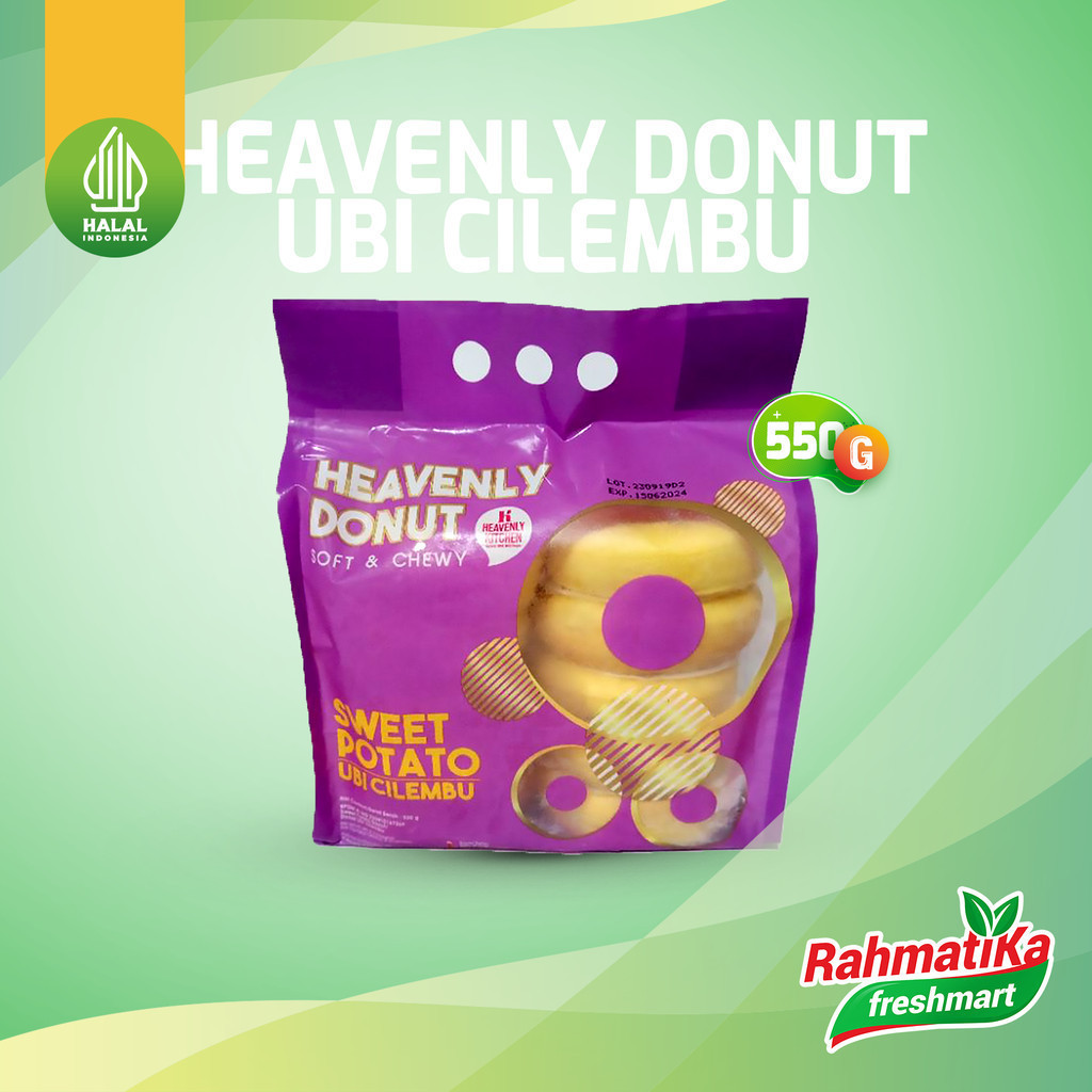 

Heavenly Donut Rasa Ubi Cilembu 550g Isi 10