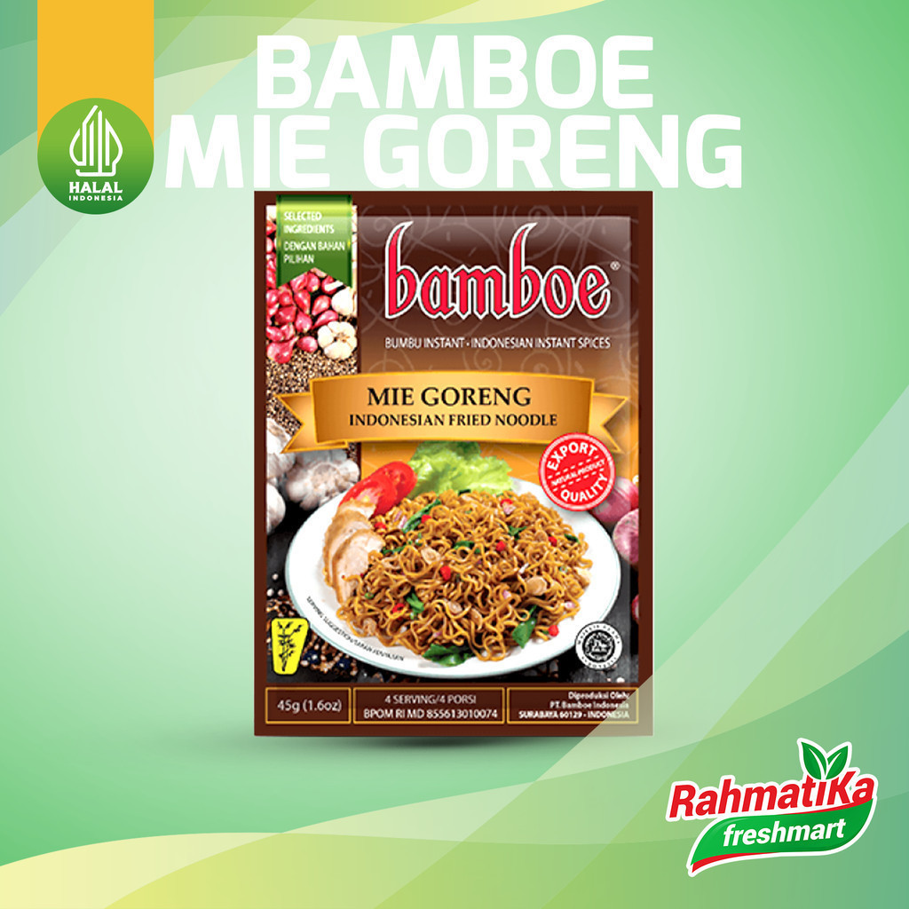

Bamboe Mie Goreng / Bumbu Instan Mie Goreng 45 gr (Bumbu Dapur)