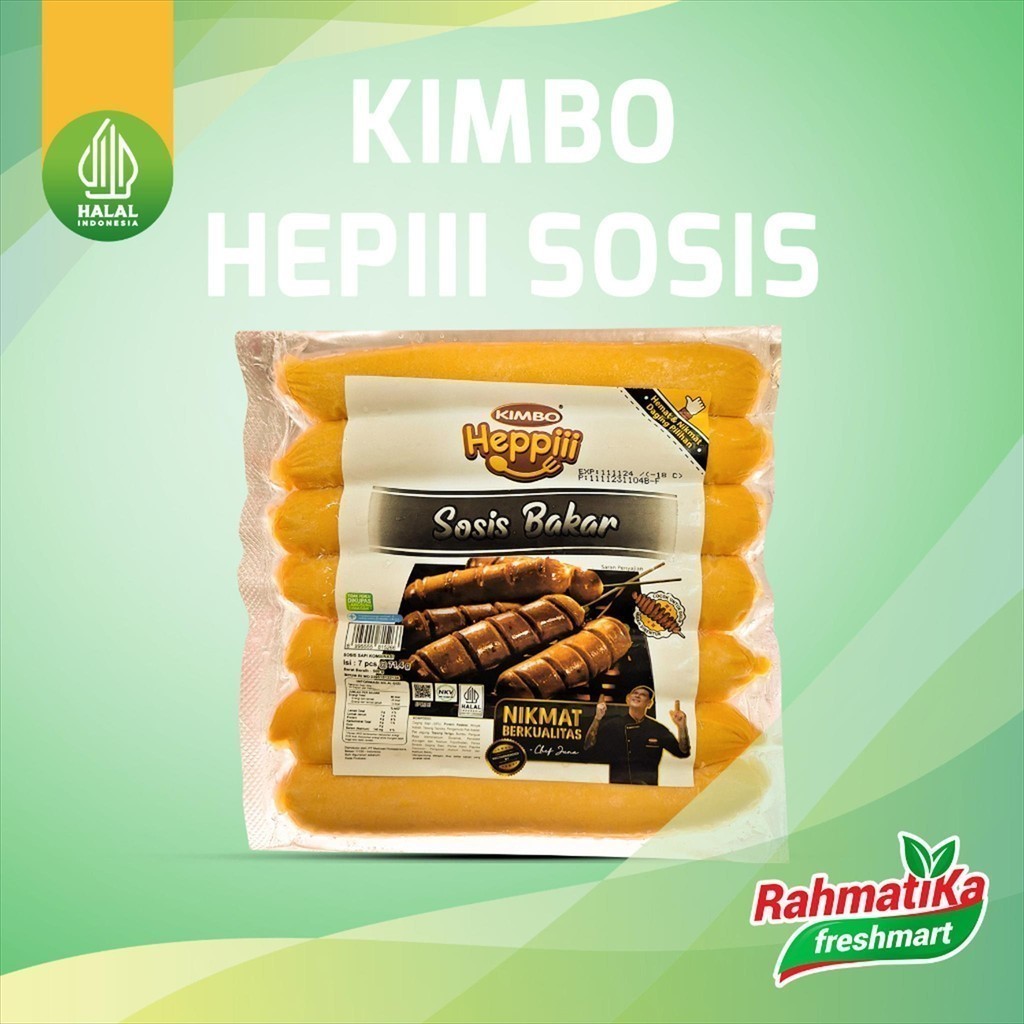

Kimbo Heppiii Sosis Bakar Isi 7 Pcs / 500 gr