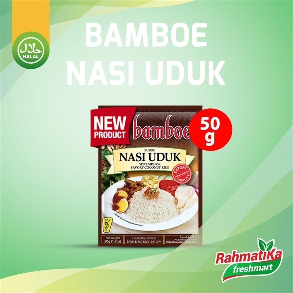 

Bamboe Spice Mix Savory Coconut Rice / Bumbu Nasi Uduk 50 gram