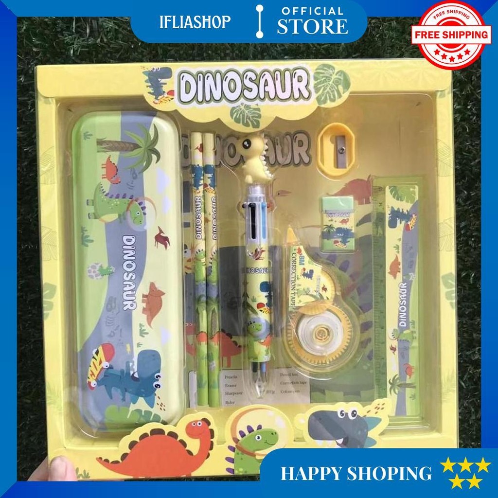 

[Serbalaku](Ktps.2)Kotak Pensil Sett / Study Set Stationery Set Alat Tulis Sekolah Anak Set Atk Motif D Termurah