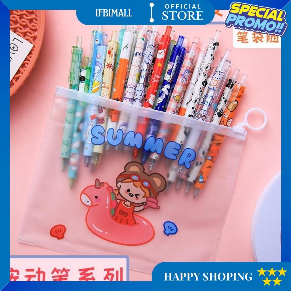 

Alat Tulis Set/Pena Set (Isi 20 Pcs) Dengan Banyak Karakter Model Tekan (Free Pouch) D Terlaris