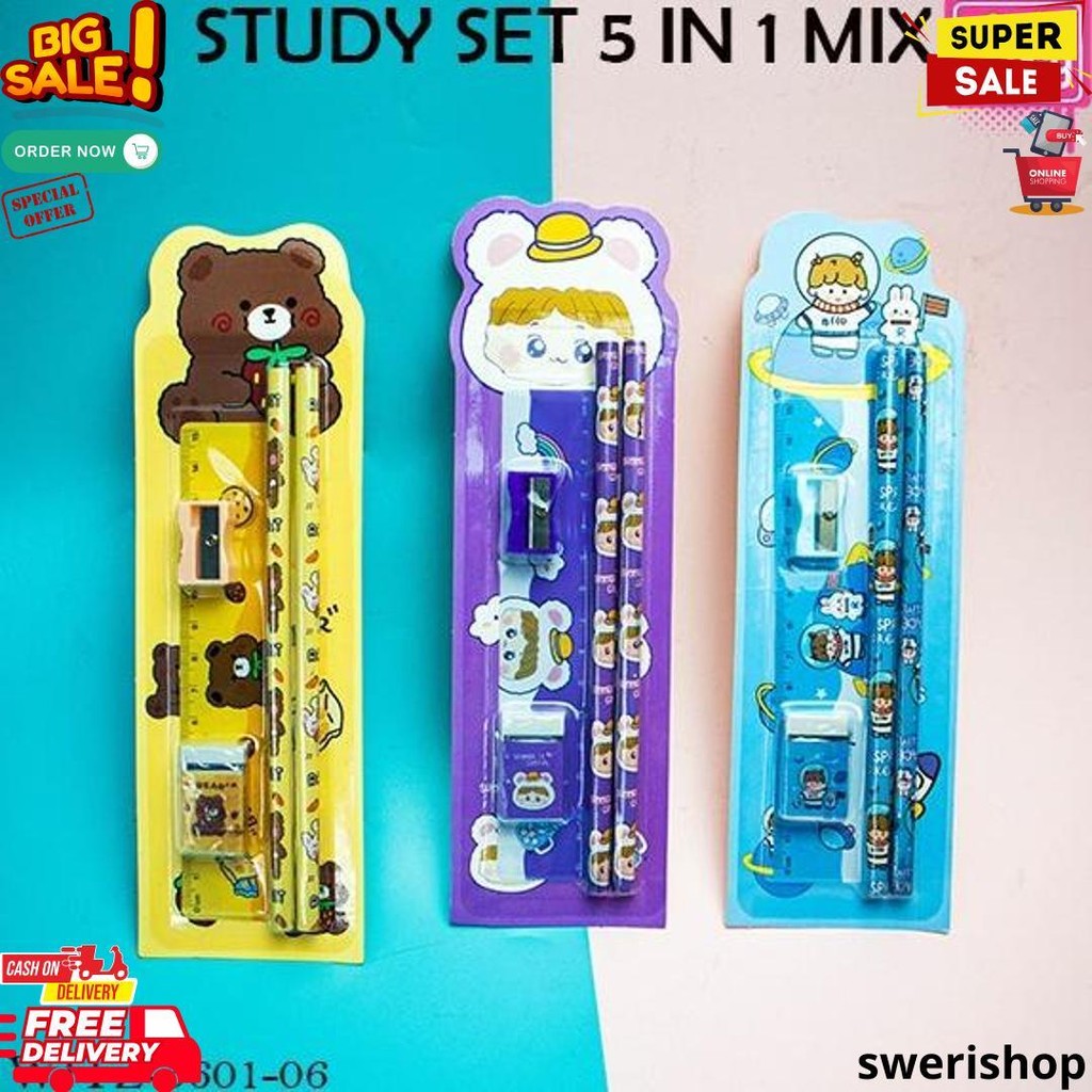 

Study Set Paket Alat Tulis Karakter Perlengkapan Sekolah 5 In 1 Mix Wjtz-5601-06 D Terlaris