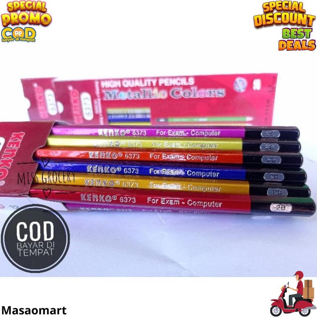 

(12Pcs)Pensil 2B Kenko Original Alat Tulis Murah Grosir D Promo 4.4