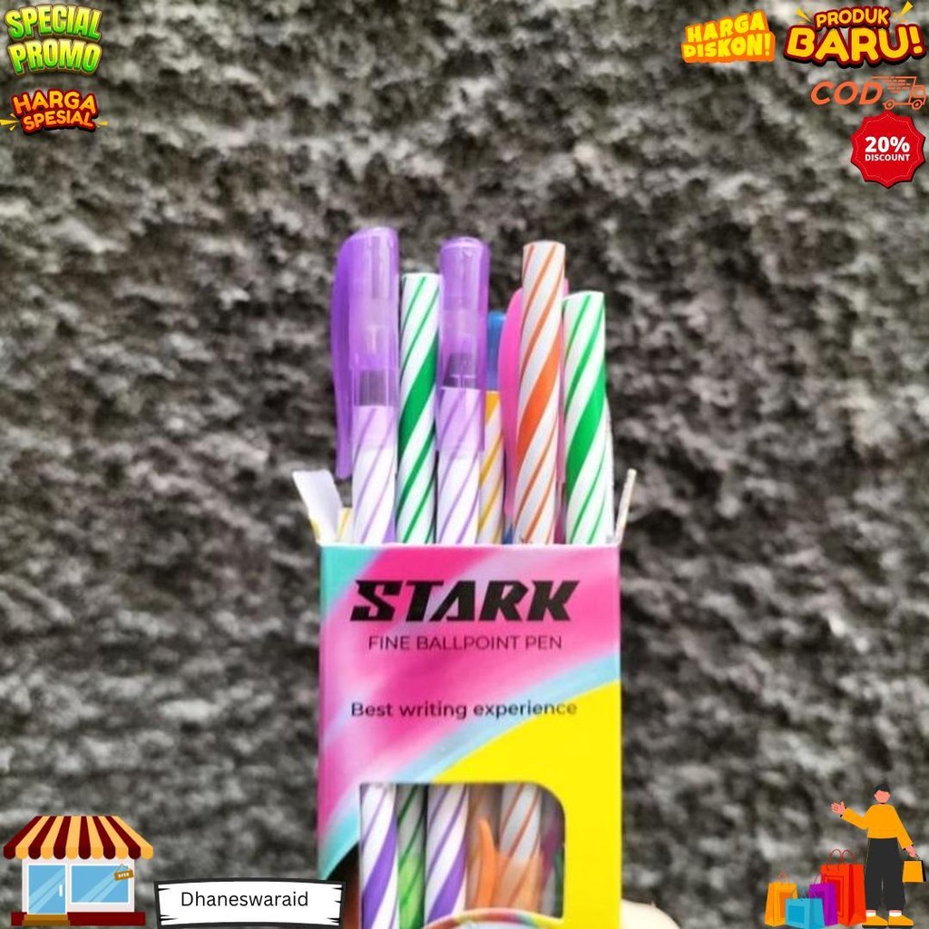 

[12Pcs/ Lusin] Pen Stark Ulir/ Kotak Robot/ Pulpen D Sale