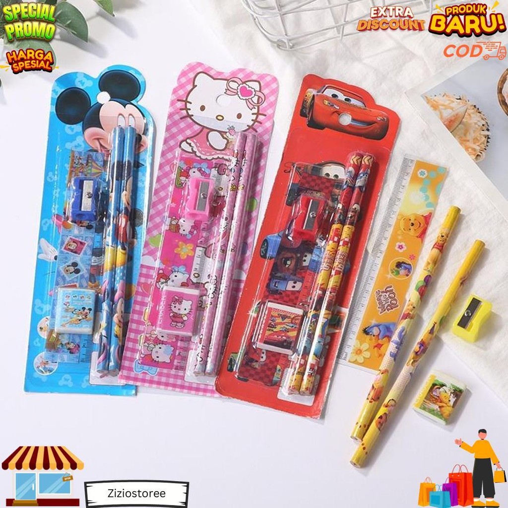 

Osm - S5686 Stationary Set 5 In 1 Karakter / Alat Tulis Sekolah / Paket Alat Tulis / Mini Stationary / Set Alat Tulis Pensil D Best Seller