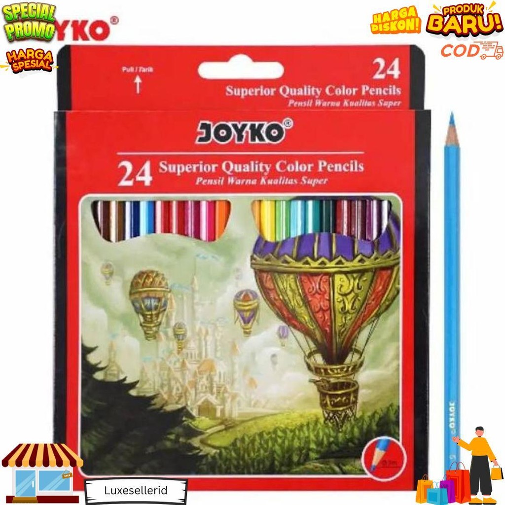 

Pensil 24 Warna Panjang Joyko Cp 101 D Termurah