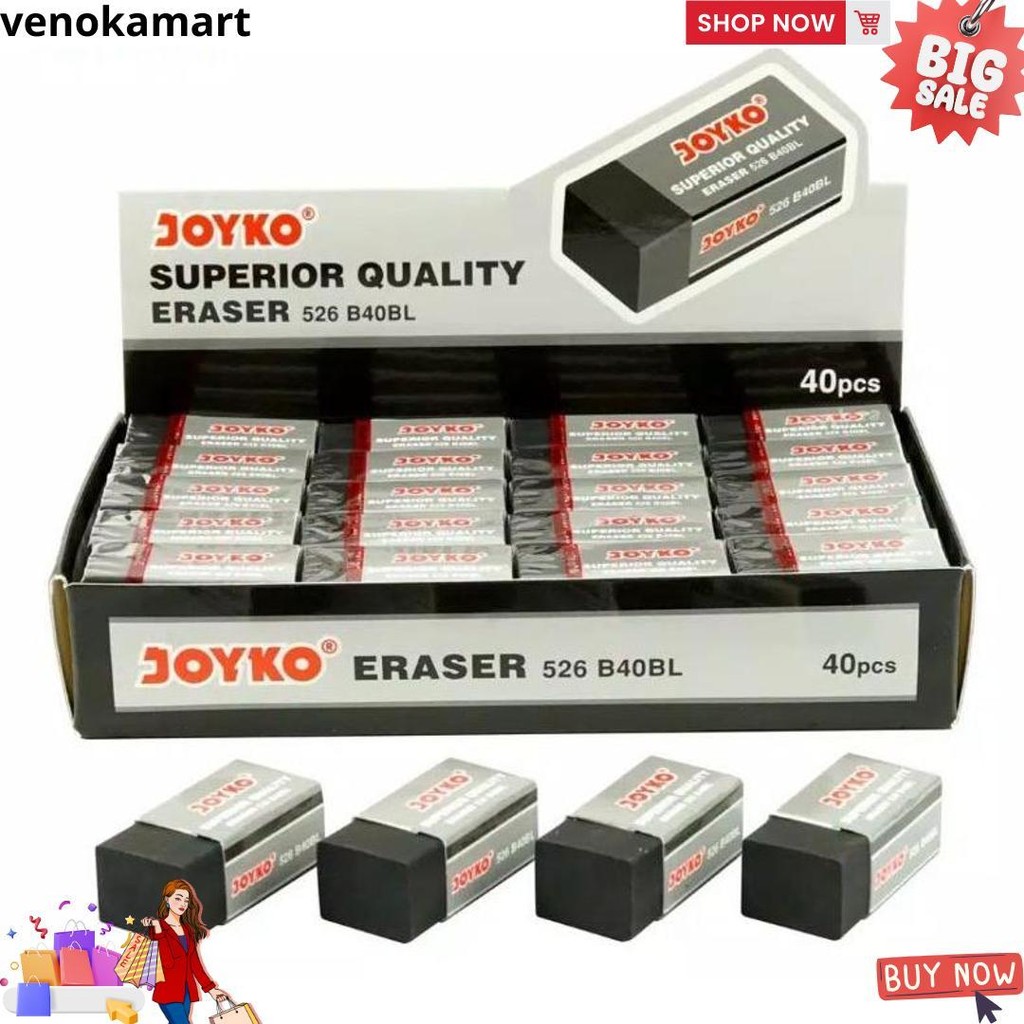 

Penghapus Pensil Kecil Putih / Hitam / Warna Grosir 40 Pcs D Cod
