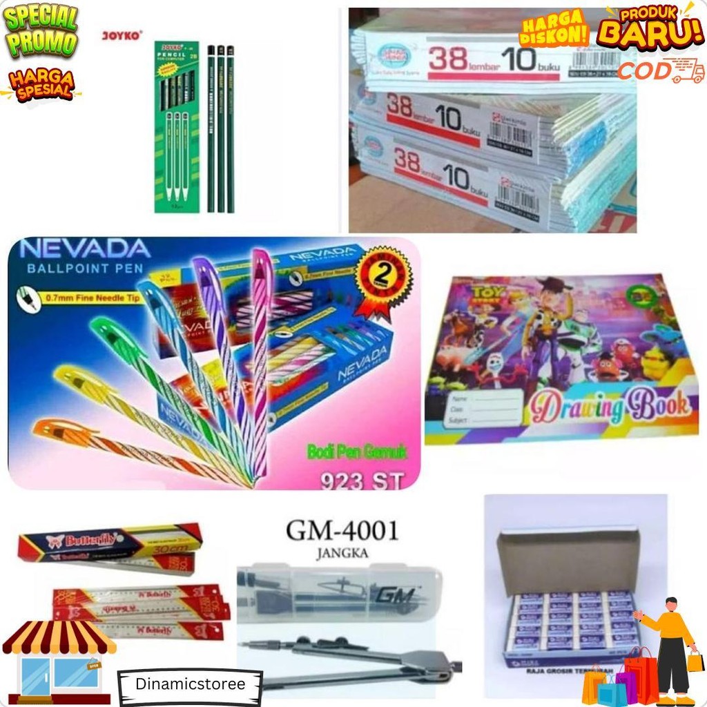 

1 Paket Perlengkapan Alat Sekolah D Cod