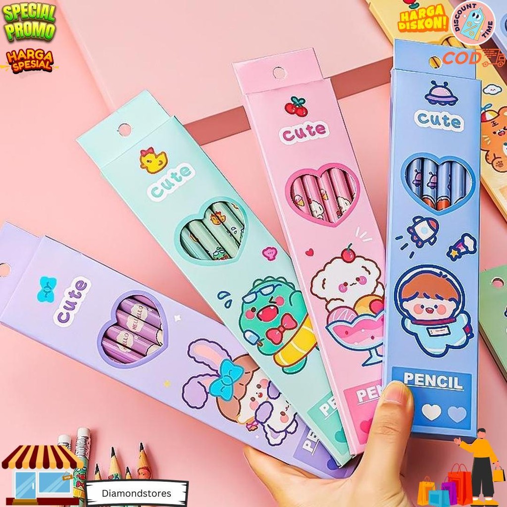 

Cod - S5670 Pensil Set Pack Cute / Pensil Anak Karakter Lucu / Pensil Set Alat Tulis Sekolah Anak / Pensil Set Isi Banyak D Promo 4.4