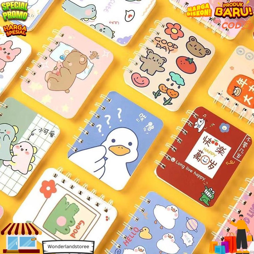 

Voova A7 Cute Mini Coil Notebook Girly Notepad Portable Portable Small Diary D Sale