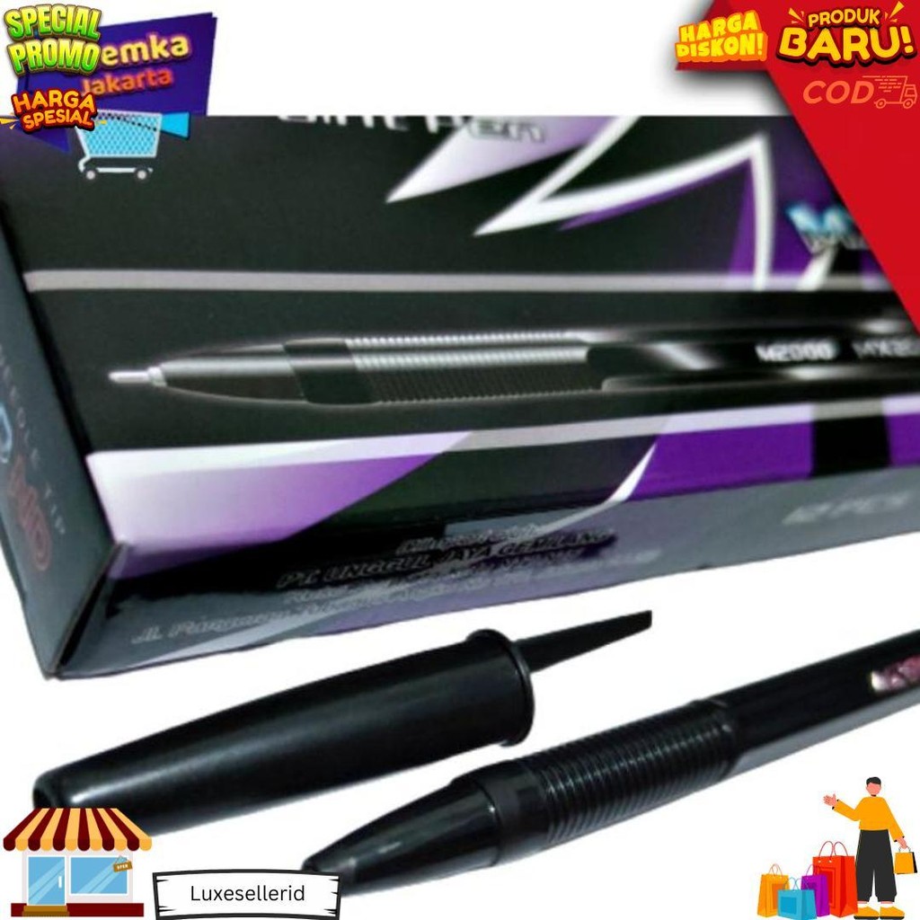

Ballpoint Bolpen Pen 12Pcs Warna Hitam Model Mx2000Nd Grosir D Promo Puncak