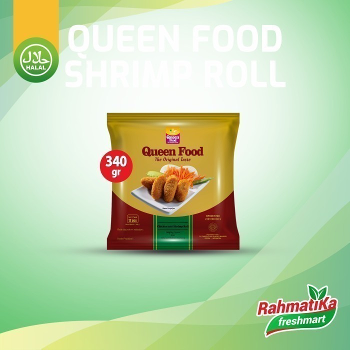 

Queen Food Shrimp Roll Isi 12 Pcs 340 gram