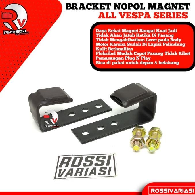 Dudukan Plat Nomor Magnet Vespa Klasik Dan Matic Breket Magnet Vespa