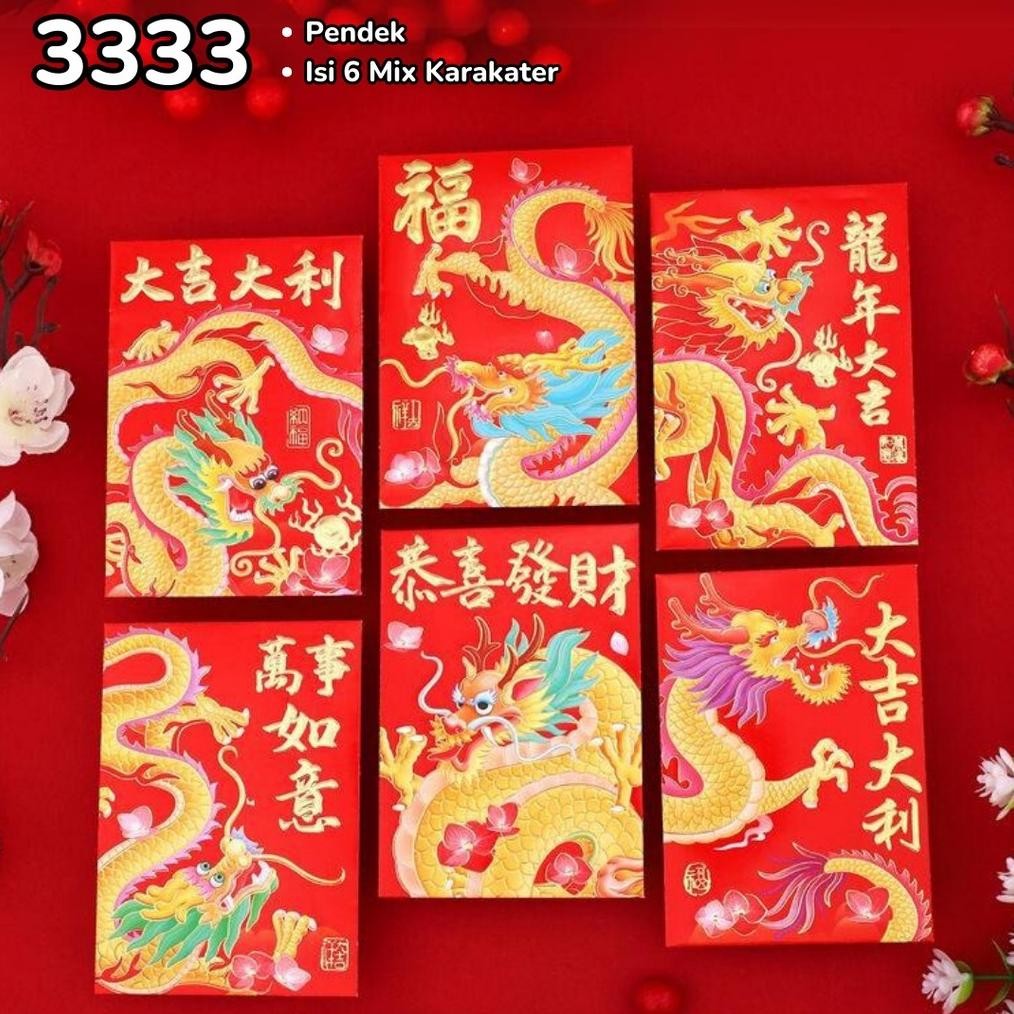 

Im31 Salin Angpao Pendek Isi 6 Tahun Naga Ular 2024 Sincia Angpau Shio Snake Naga Imlek Tahun Baru Hongbao Hong Bao Amplop Merah Murah Grosir Tebal