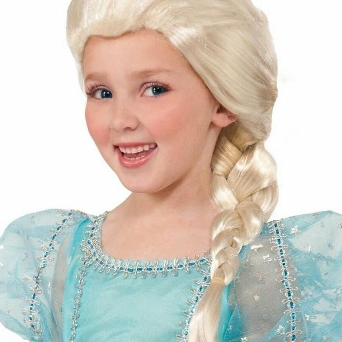 Promo Wig Rambut Kepang Palsu Elsa Frozen