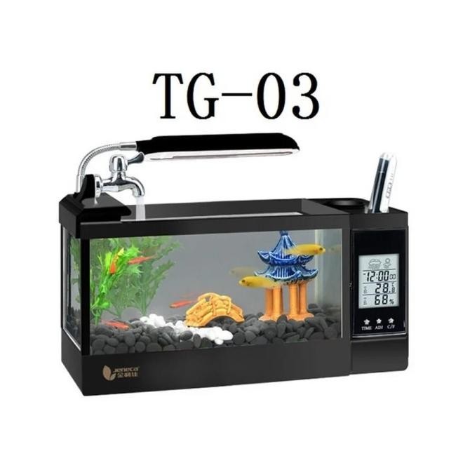 Aquarium Mini USB ( TG-03 ) Fish Tank Desktop Akuarium Ikan
