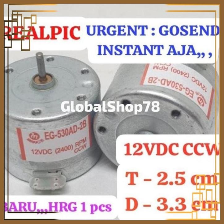 [GSP] MOTOR DINAMO TAPE MABUCHI 12V DC 12VDC CCW 2400RPM EG-530-2B 2400 RPM